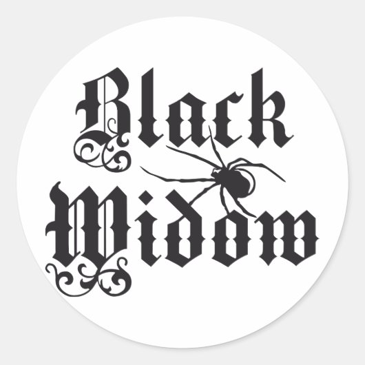 Sticker Rond veuve noire (Devant)