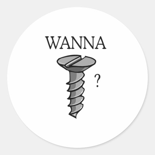 Sticker Rond Veux baiser (Devant)