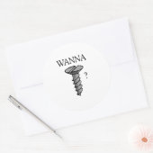 Sticker Rond Veux baiser (Enveloppe)