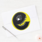 Sticker Rond Vex e - Jaune (Enveloppe)