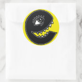Sticker Rond Vex e - Jaune (Sac)
