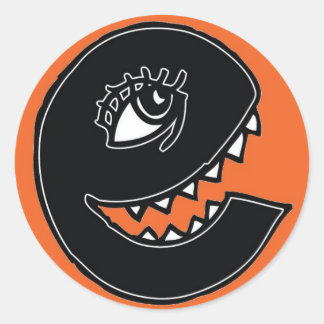 Sticker Rond Vex e - Orange