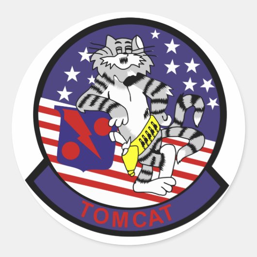 Sticker Rond VF-11 Rippers rouges (Devant)