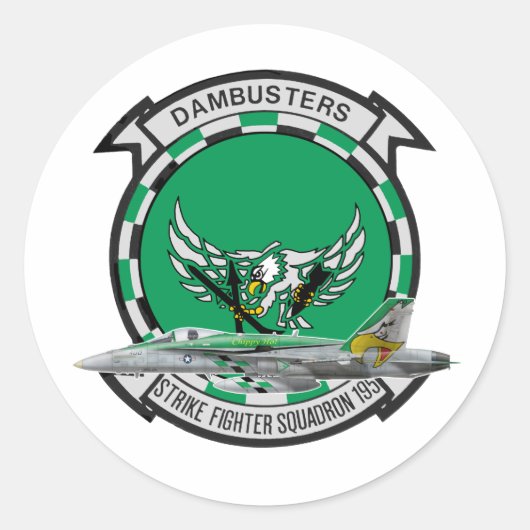 Sticker Rond VFA-195 Dambusters (Devant)