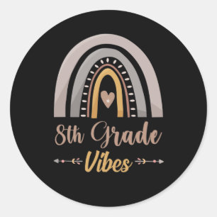 Sticker Rond Vibe 8e année huitième année retour à l'école