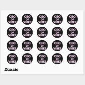 Sticker Rond VIBE CEO PROTOCOL - Reality Glitch (Instant Aura U (Feuille)