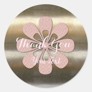Sticker Rond Vibe de vacances Gold Retro