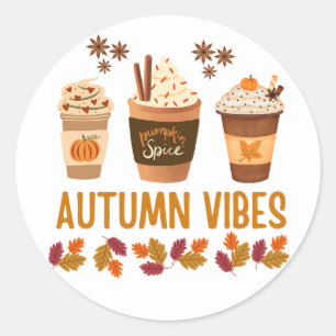 Sticker Rond Vibes d'automne