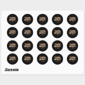 Sticker Rond Vibes de 3e année pour filles garçons 3e année pou (Feuille)