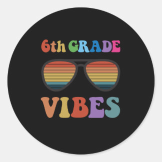 Sticker Rond Vibes de 6e année