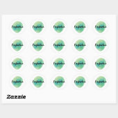 Sticker Rond vibes de motivation positives pour l'acceptation d (Feuille)