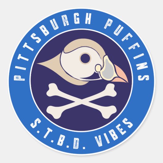 Sticker Rond Vibes de Pittsburgh Puffins S.T.B.D. (Devant)