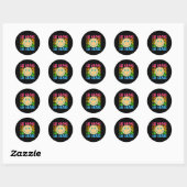 Sticker Rond Vibes de première année super Face Retro Enseignan (Feuille)