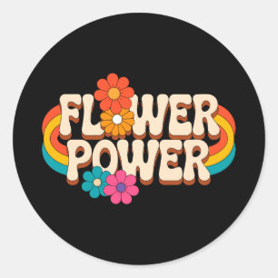 Sticker Rond Vibes de ressort d'alimentation en fleurs - mignon