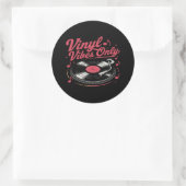 Sticker Rond Vibes de vinyle uniquement - Conception du lecteur (Sac)