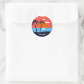 Sticker Rond Vibes d'été (Sac)