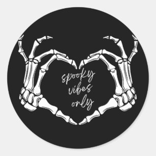 Sticker Rond Vibes éffrayantes uniquement