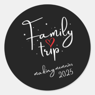 Sticker Rond Vibes Familiales 2025 Réunion Familiale Vacances F