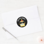 Sticker Rond Vibes Gluées Funny Glue Pun Dark BG (Enveloppe)