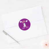 Sticker Rond Vibes Joyeuses Cute Smiling Unicorn (Enveloppe)