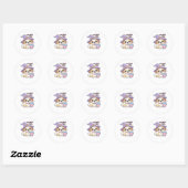 Sticker Rond Vibes Paw-Stive Seulement Chien mignon Avec Bubble (Feuille)