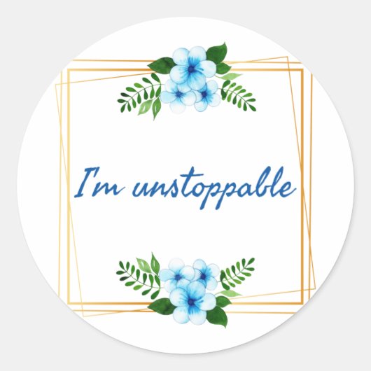 Sticker Rond vibes positives affirmations de succès (Devant)