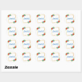 Sticker Rond vibes positives affirmations pour le travail (Feuille)