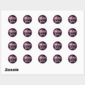 Sticker Rond vibes positives affirmations sur l'acceptation de (Feuille)