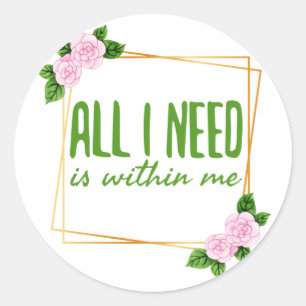 Sticker Rond vibes positives dire pour la motivation