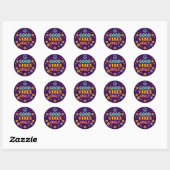 Sticker Rond Vibes Positives Uniquement (Feuille)