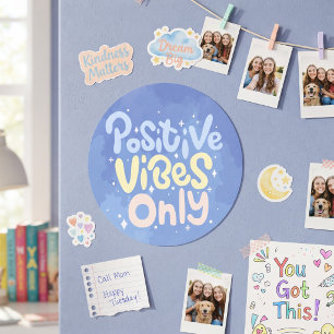 Sticker Rond Vibes Positives Uniquement