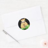Sticker Rond Vibes riches | Sac d'argent Emoji (Enveloppe)