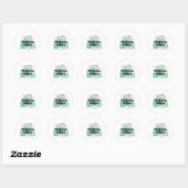 Sticker Rond Vibes tropicales (Feuille)