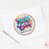 Sticker Rond "Vibes urbaines joueuses" (Enveloppe)