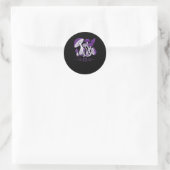 Sticker Rond Vibes Whimsigoth de champignons (Sac)