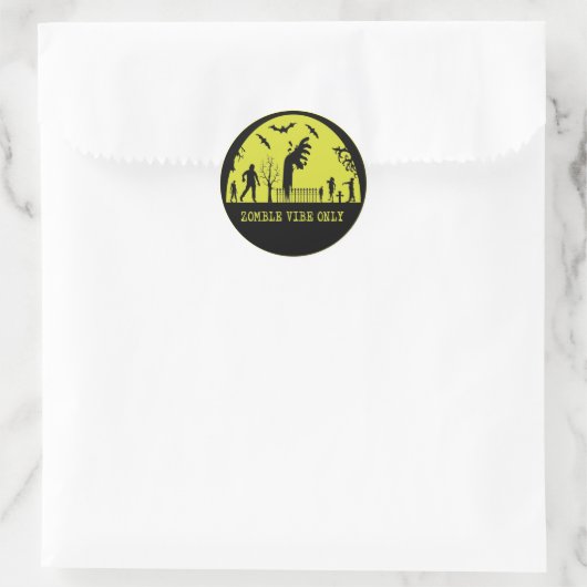 Sticker Rond Vibes Zombie uniquement (Sac)