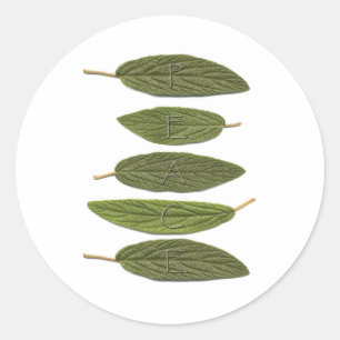Sticker Rond VIBIRNUM LA PAIX feuille
