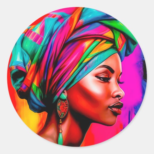 Sticker Rond Vibrant Beauty Series 1 (Devant)