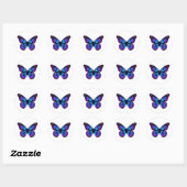 Sticker Rond vibrant color butterfly (Feuille)
