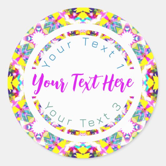 Sticker Rond Vibrant Été Scrapbook Artisanat Artisanat Annivers (Devant)