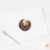 Sticker Rond Vibrant Pagode Vitré Art (Enveloppe)