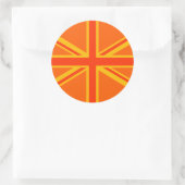 Sticker Rond Vibrant Union Jack drapeau britannique (Sac)