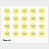 Sticker Rond Vibrant Vibes positives Typographie (Feuille)