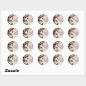 Sticker Rond Vibrations Fantaisistes d'Automne – Conception d'A (Feuille)