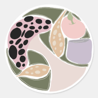 Sticker Rond Vibrations Fantaisistes d'Automne – Conception d'A