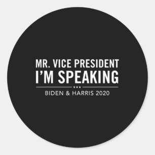 Sticker Rond Vice-président Je parle Je parle Kamala Har
