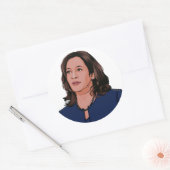 Sticker Rond Vice-Président Kamala Harris (Enveloppe)