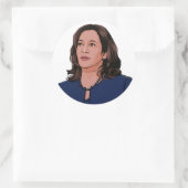 Sticker Rond Vice-Président Kamala Harris (Sac)