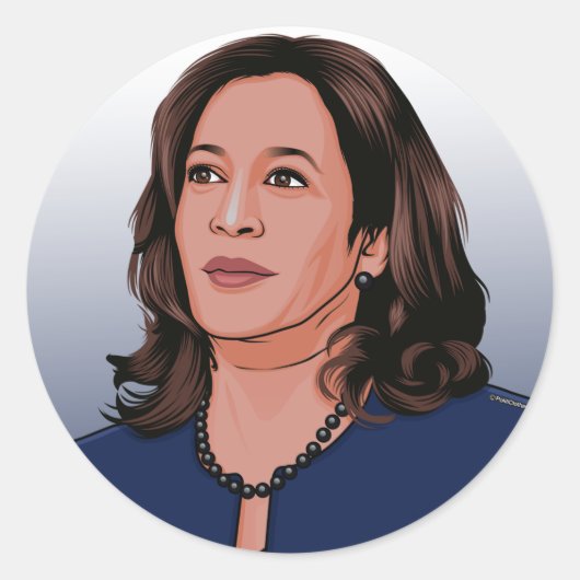 Sticker Rond Vice-Président Kamala Harris (Devant)