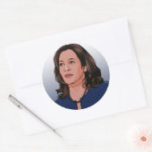 Sticker Rond Vice-Président Kamala Harris (Enveloppe)